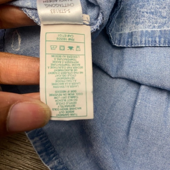 Denim Chambray Smocked Girls Dress Size 3T from 7For All Mankind also Angeles - Picture 3 of 5